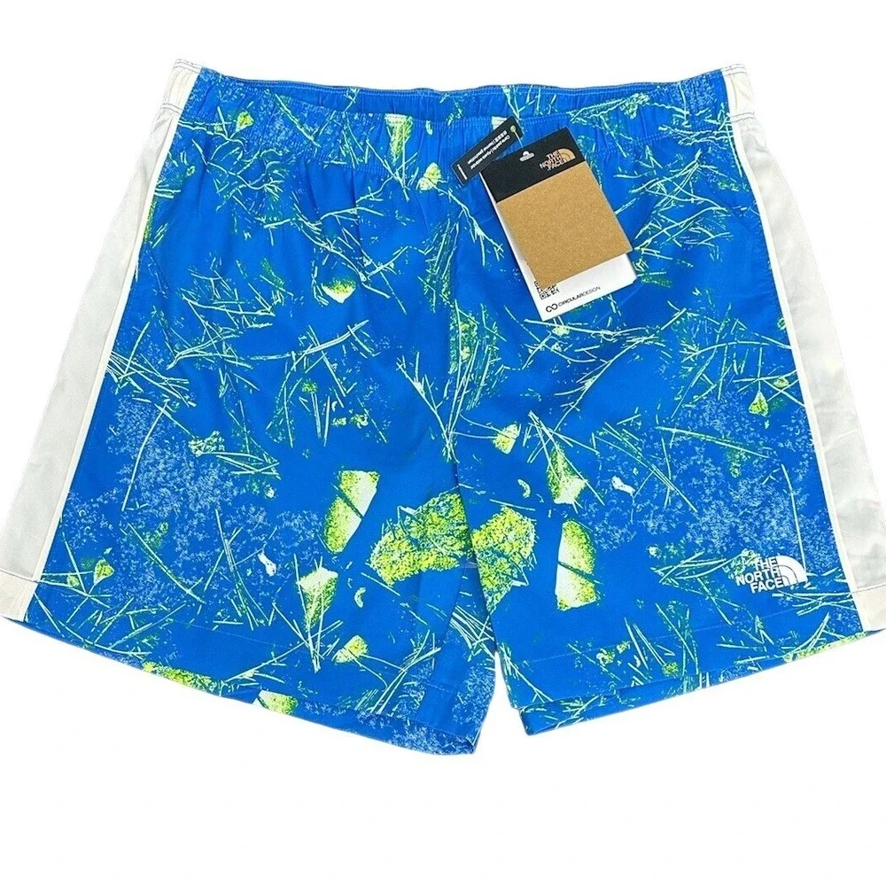 The North‎ Face Men's Elevation Short,súper Sonic Blue Valley Floor Print Small